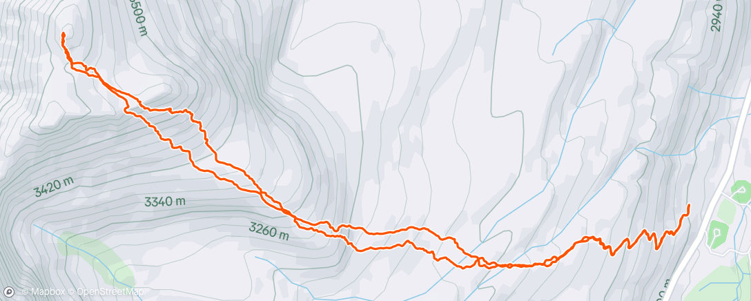 Map of the activity, Lunch Hike