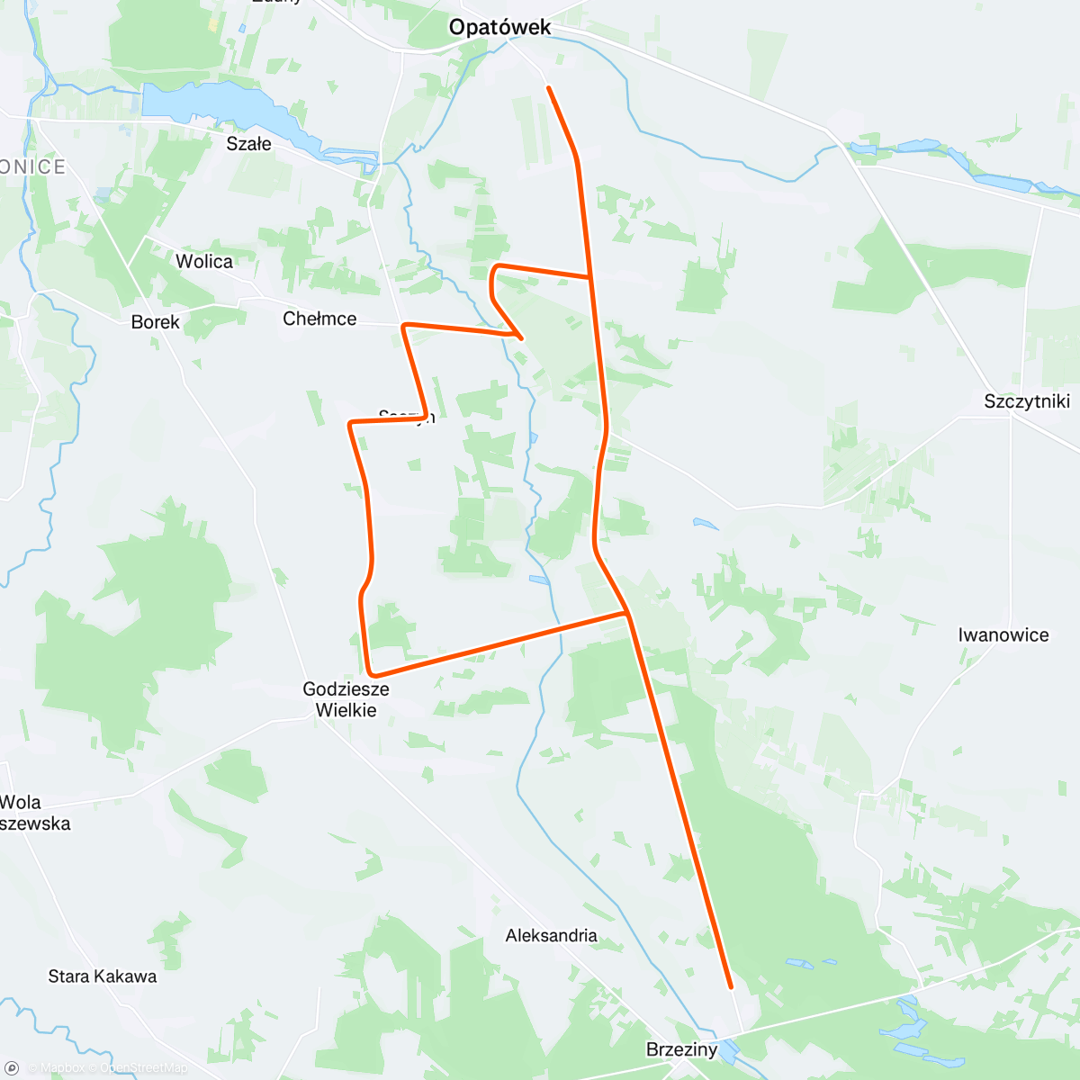 Map of the activity, Afternoon Ride