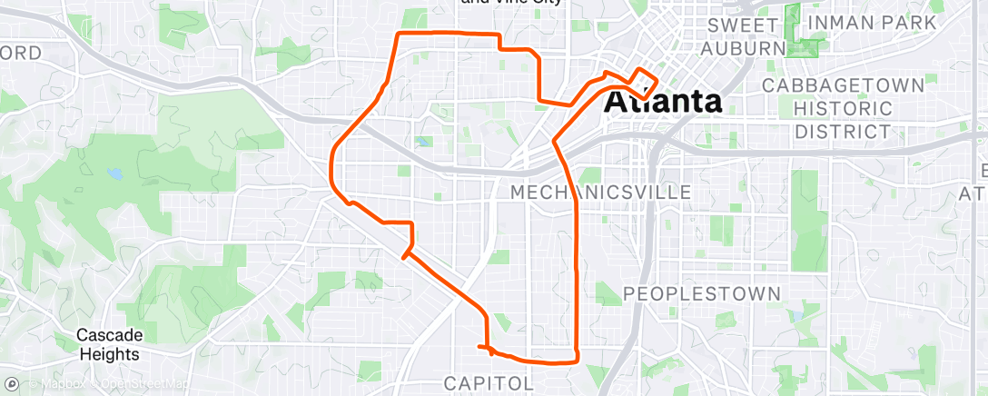 Map of the activity, Afternoon Ride