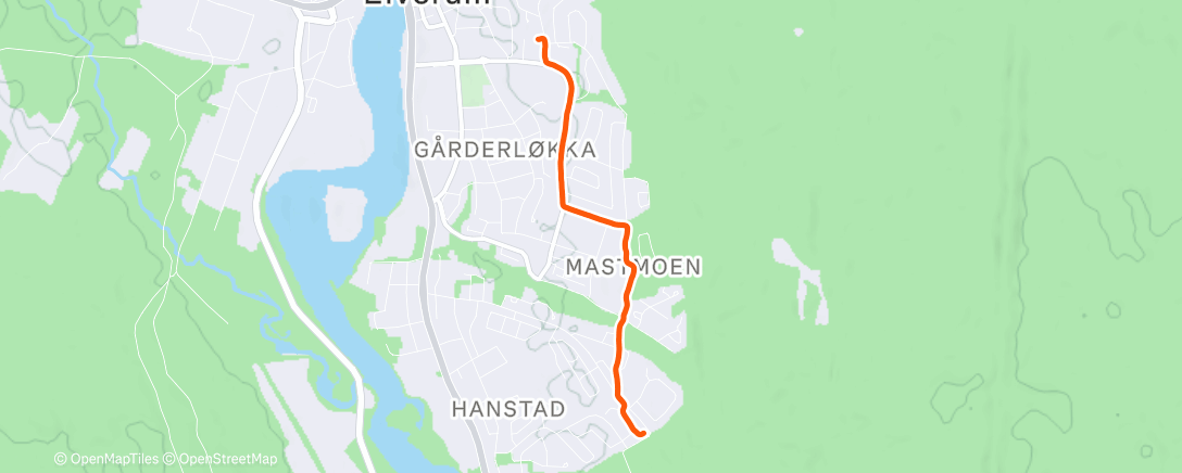 Map of the activity, Night Walk