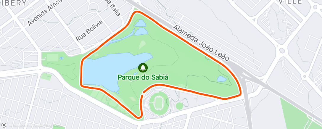 Map of the activity, Caminhada forte