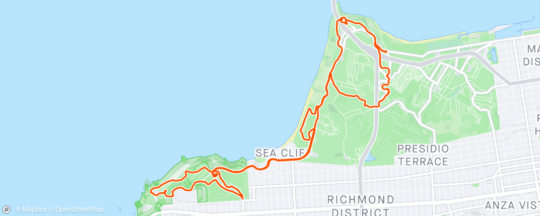 Map of the activity, Evening Mountain Bike Ride