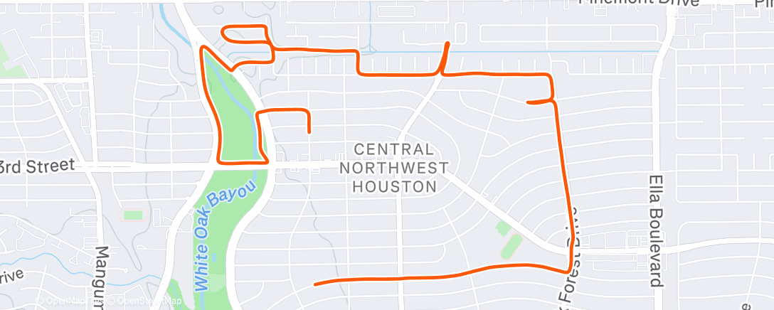 Map of the activity, Lunch Run