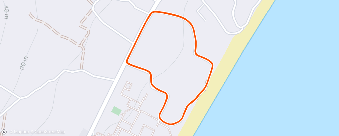 Map of the activity, Afternoon Run