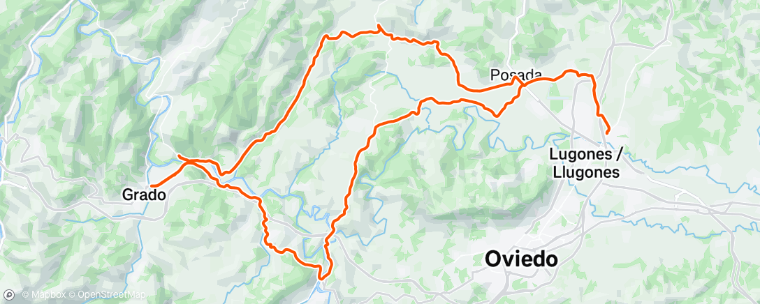 Map of the activity, Bicicleta por la mañana