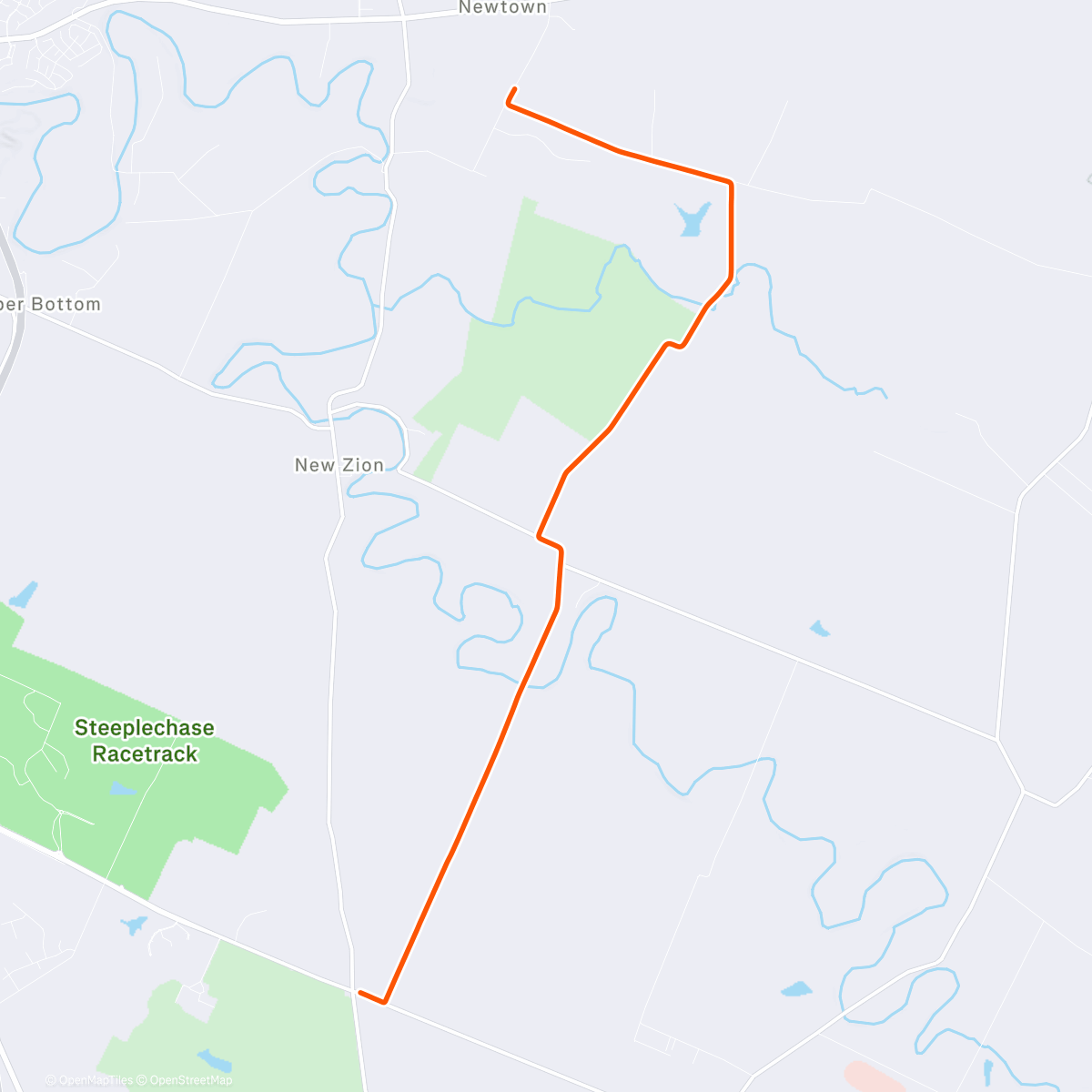 Map of the activity, ROUVY - Mt. Horeb Pike | Fayette County | Kentucky | USA