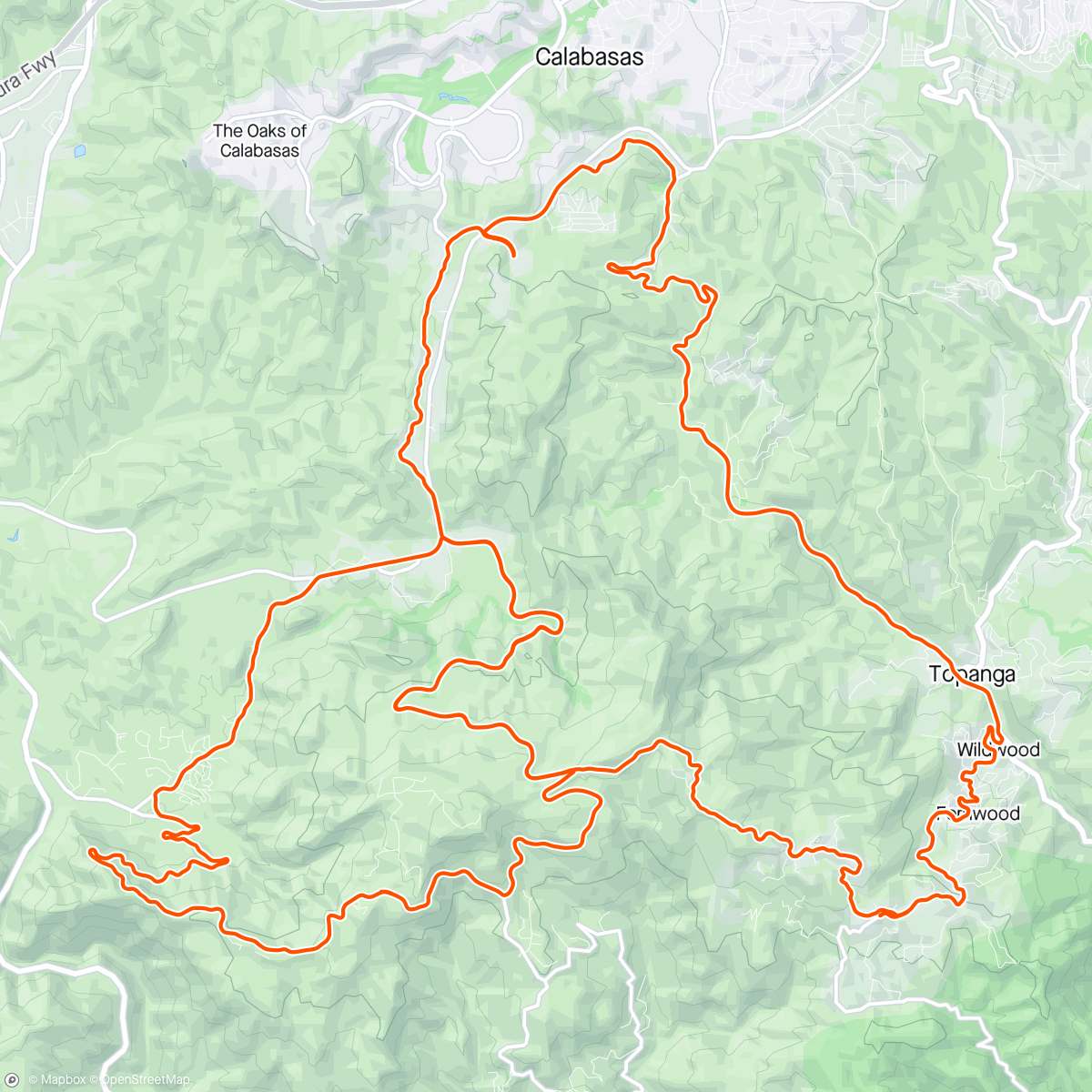 Map of the activity, Mark’s Loop w/ The Men