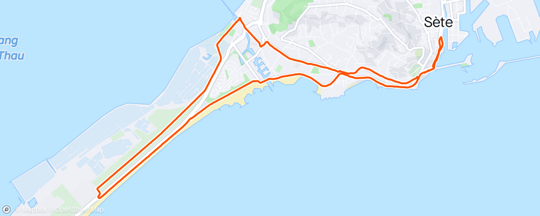 Map of the activity, Course à pied matinale