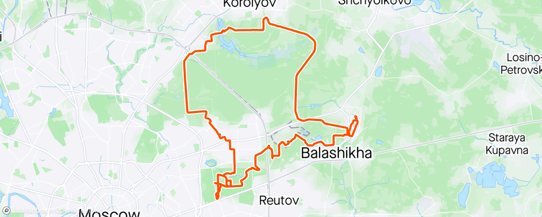 Kaart van de activiteit “Тренировка (день)”