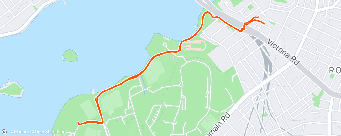 Map of the activity, To the gym