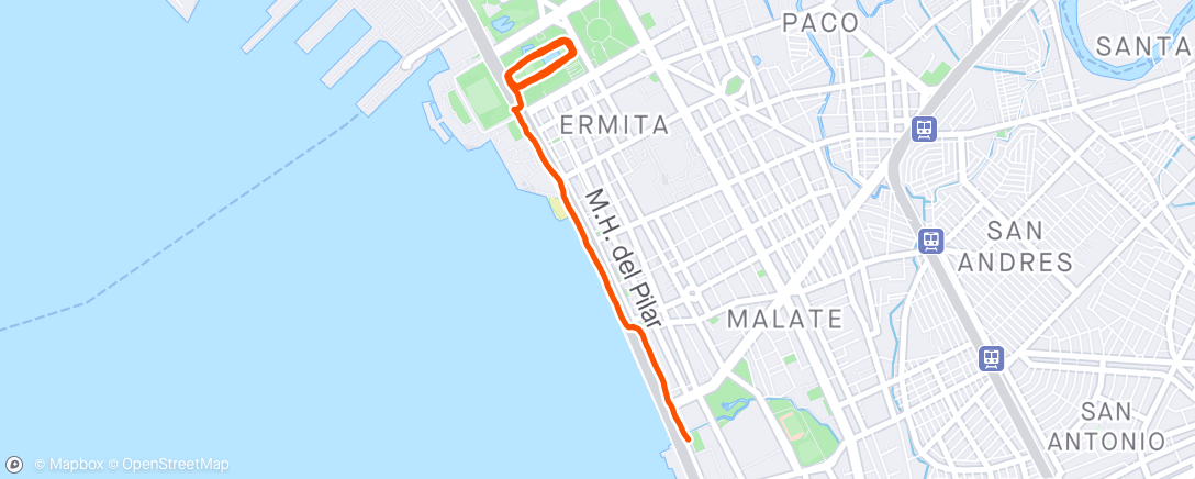 Mapa da atividade, Morning Run (Saturday)
