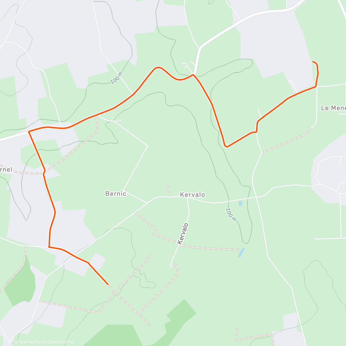 Map of the activity, Radenac, France