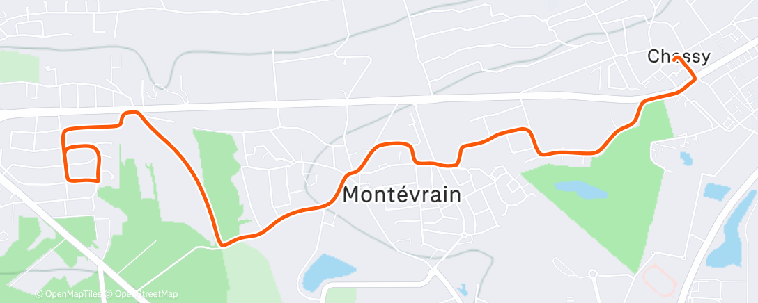 Map of the activity, Sortie vélo dans l'après-midi