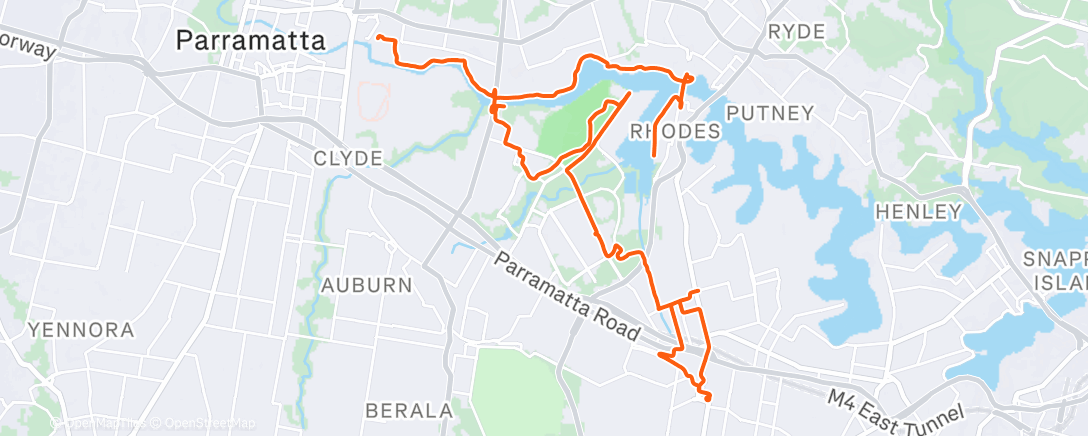 Map of the activity, Morning Ride