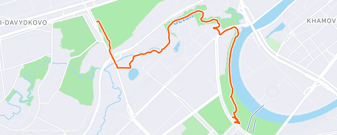 Map of the activity, Полуденный забег