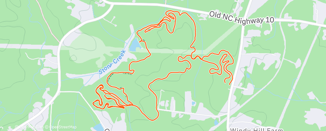 Map of the activity, Morning Trail Therapy