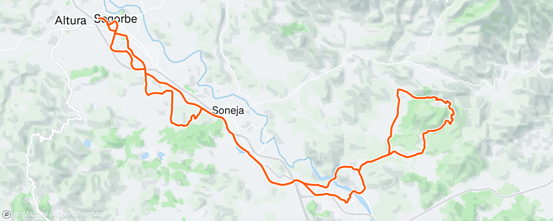 Map of the activity, Bicicleta de montaña matutina