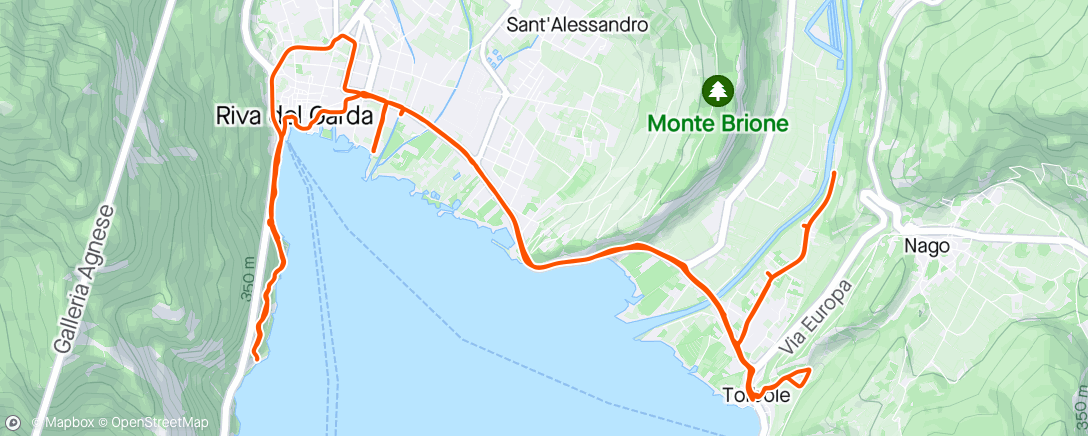 Mapa de la actividad (Riva del Garda Tourist)