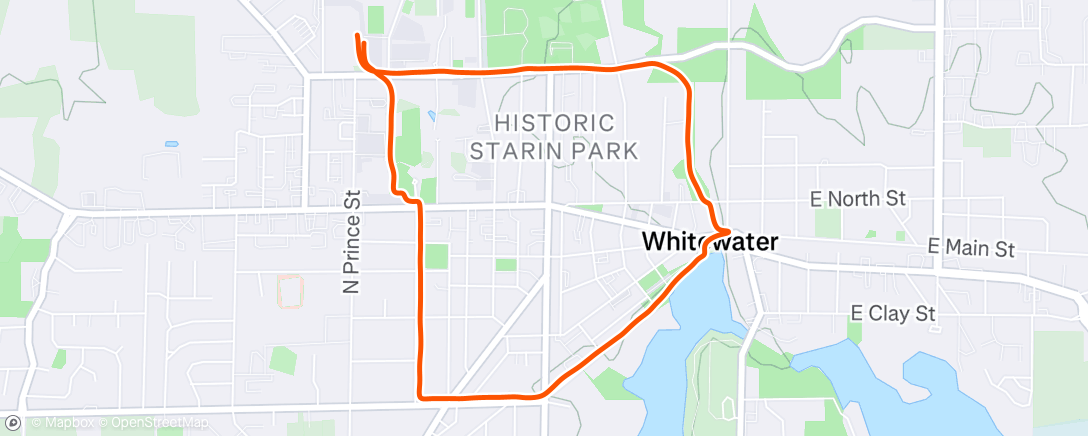 Map of the activity, First run back