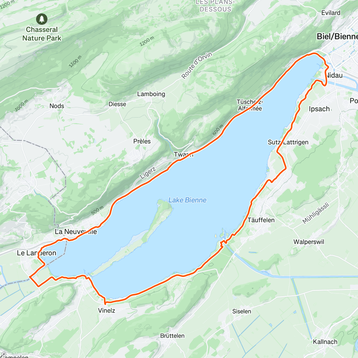 Map of the activity, Tour du lac en famille 👌🏼☀️