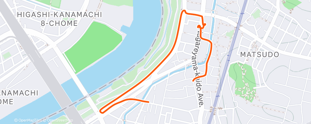 Map of the activity, 朝のウォーキング