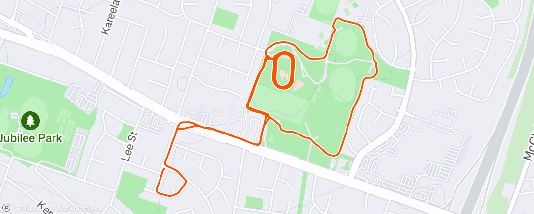 Map of the activity, 13 x 400m