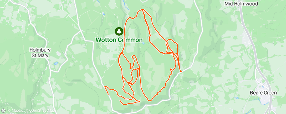 Map of the activity, Leith Hill