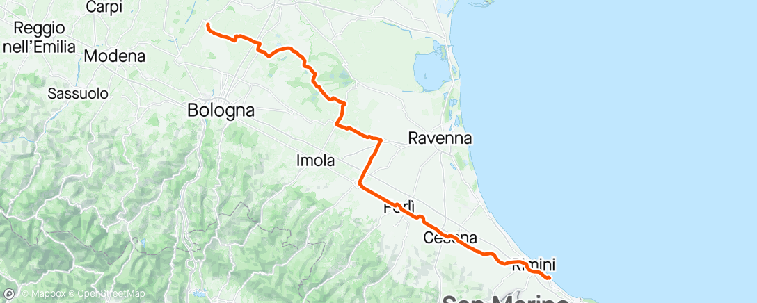 Map of the activity, Giro 🇮🇹