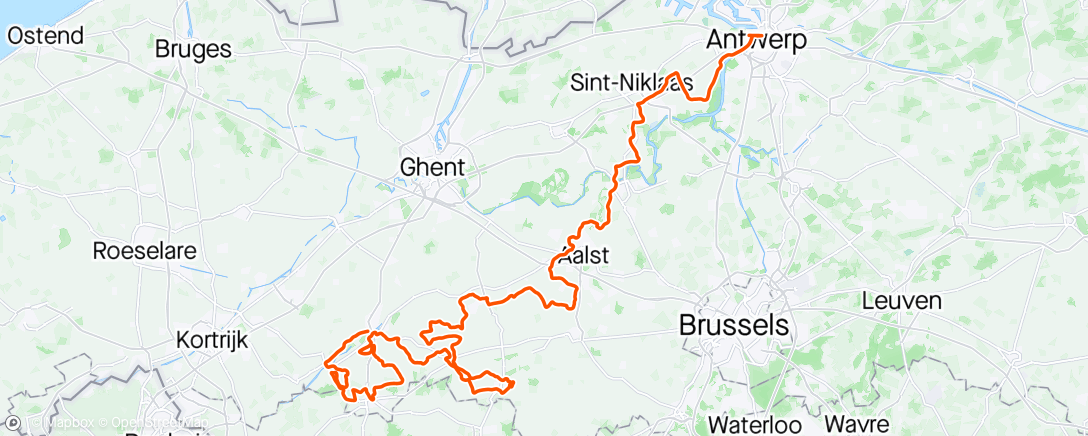 Map of the activity, I Ride Flanders