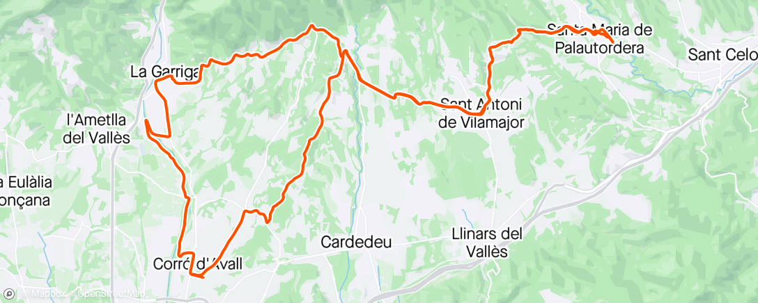 Karte der Aktivität „Sant Antoni - La Garriga - Corró”