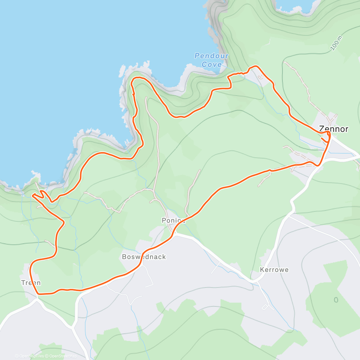 Map of the activity, New Years Eve Hike