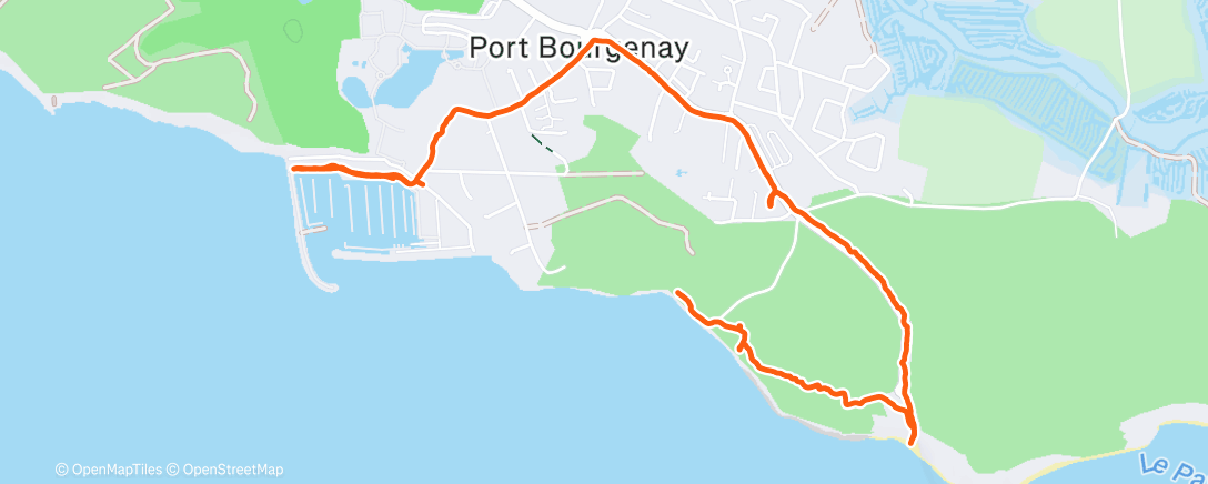 Map of the activity, Marche matinale