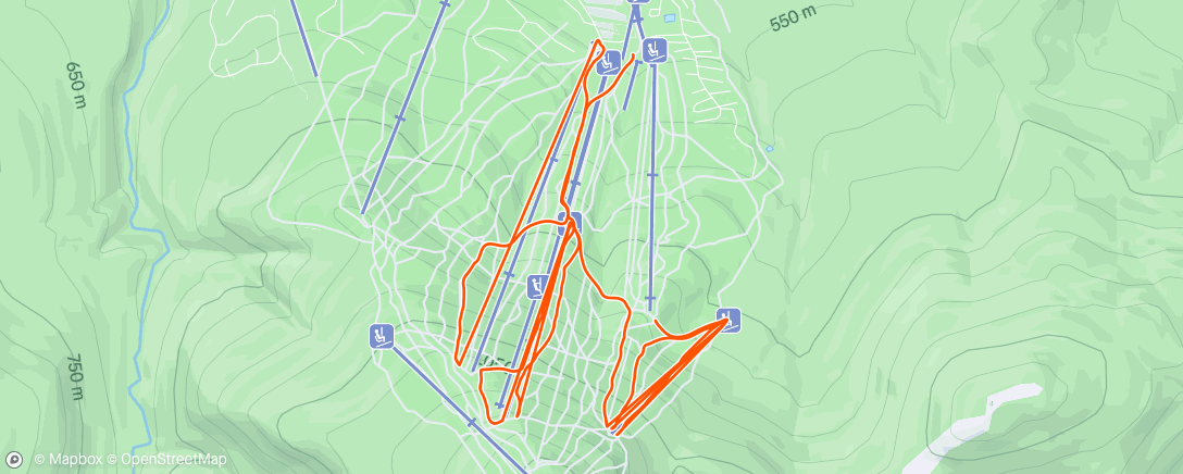 Map of the activity, Just a few Alpine Ski