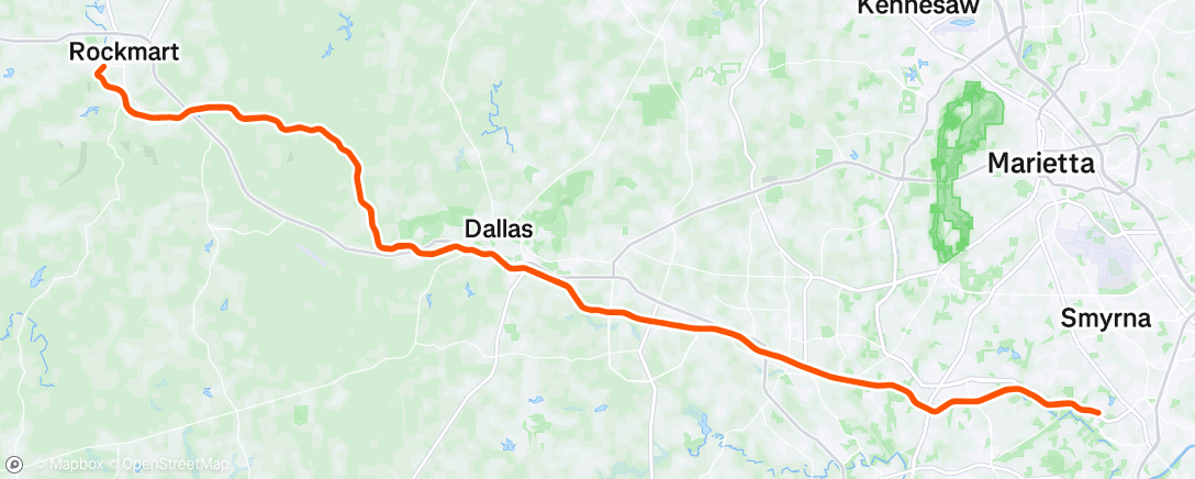 Map of the activity, Silver Comet