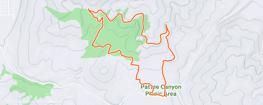 Map of the activity, Afternoon Mountain Bike Ride