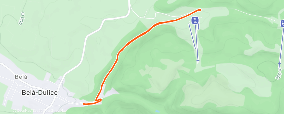 Map of the activity, Jasenska Run
