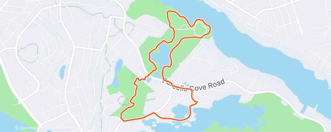 Map of the activity, Morning Run