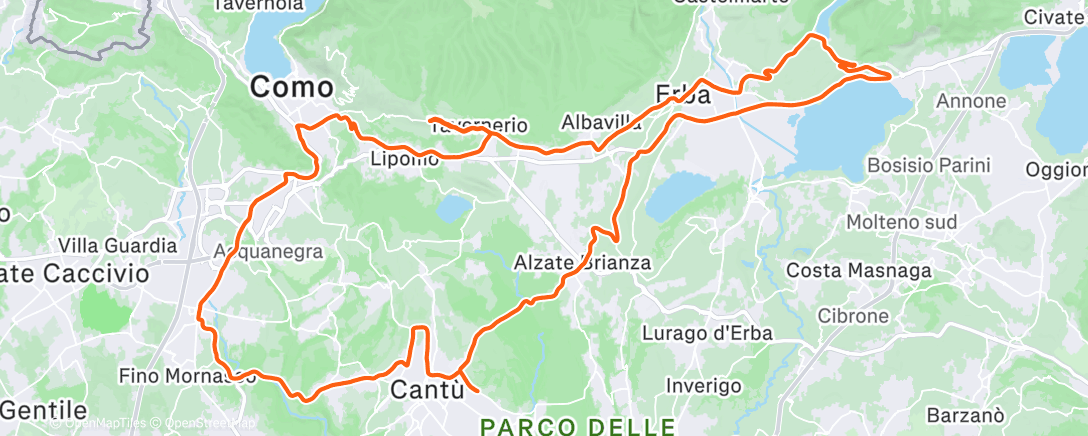 Карта физической активности (Pedalata mattutina)