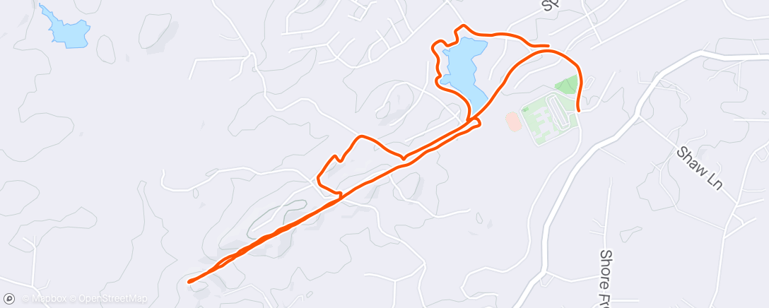 Map of the activity, Gas Pipeline Trailrun