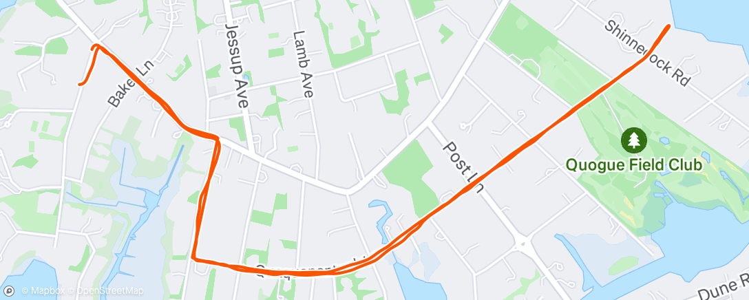 Map of the activity, Morning Run
