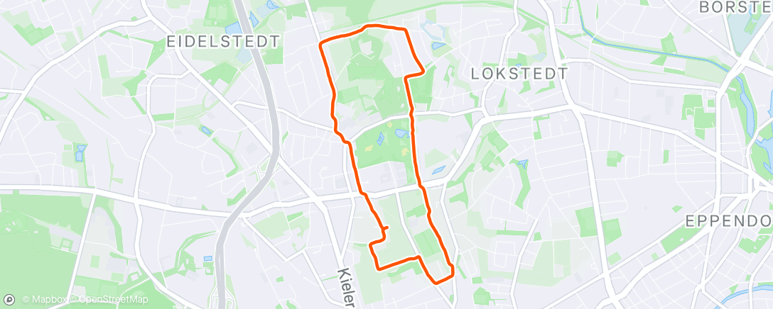 Map of the activity, Lunch Break Run