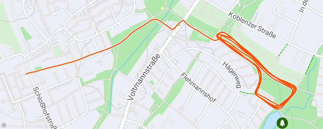 Map of the activity, Evening Run