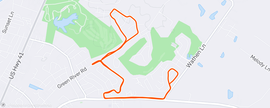 Map of the activity, Morning Run