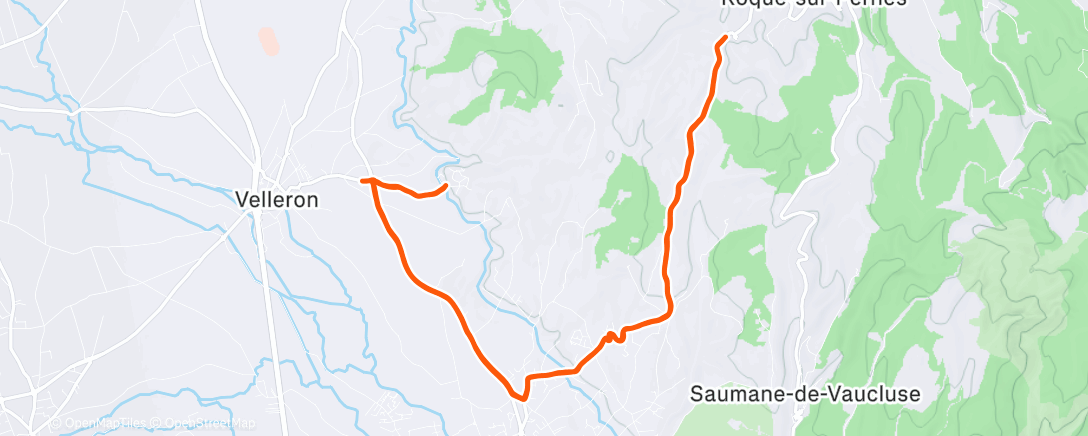 Map of the activity, Afternoon Ride