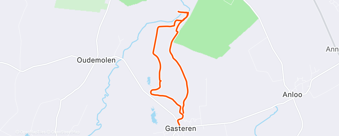 Map of the activity, Afternoon Walk