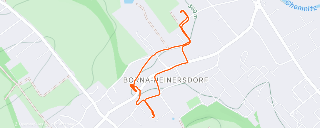 Map of the activity, Afternoon Walk