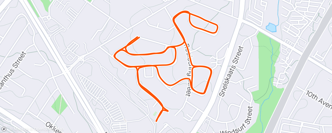 Map of the activity, Run with Caedy, he’s getting heavy