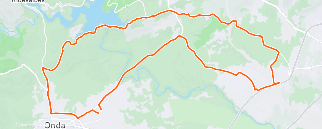 Map of the activity, Bicicleta por la tarde