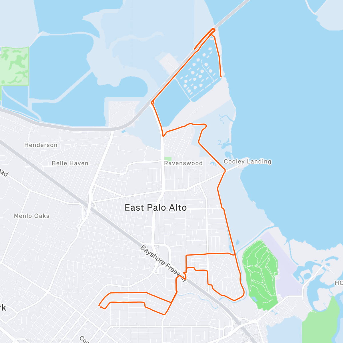 Карта физической активности (Morning Ride)