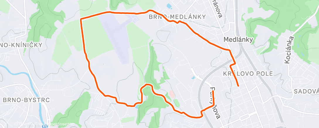 Карта физической активности (Lunch Run)